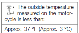 Outside temperature warning